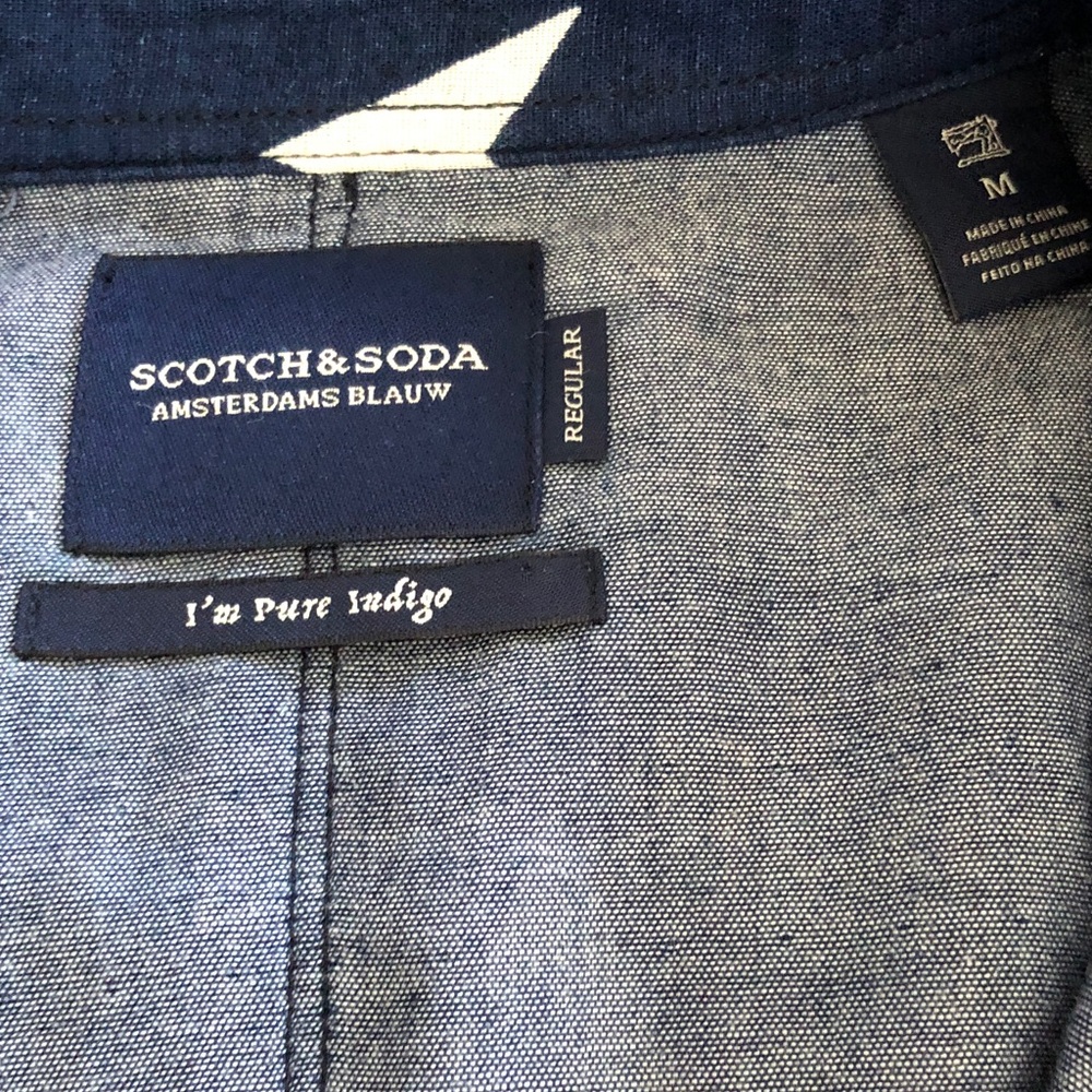 Scotch & Soda Men's Indigo/Navy button down